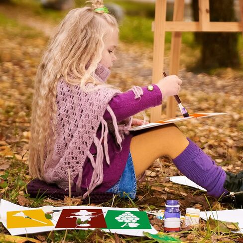 Epakh 24 Pieces Stencils for Kids 8 Inches Drawing Stencils Chalk Template Large Washable Geometric and Garden Themed Primary Shape Template for Kids Toddlers Preschooler(Animal Style) in Kuwait