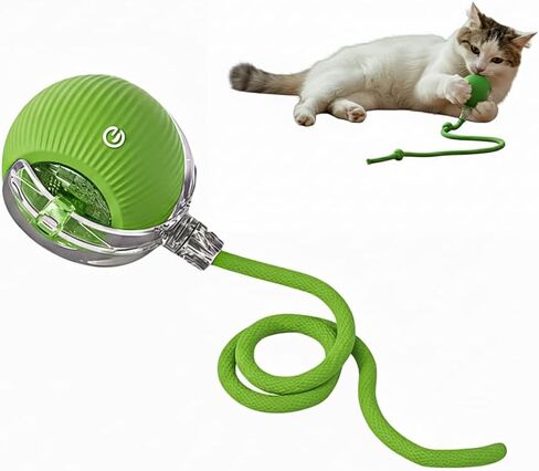 NatureTails Interactive Cat Toys for Indoor Cats,The 3rd Generation Agile Moving Cat Ball with Elastic Mesh Tail,Automatic Kitten Toys for Bored Indoor Adult Cats,Motion Activated (Blue) in Saudi Arabia