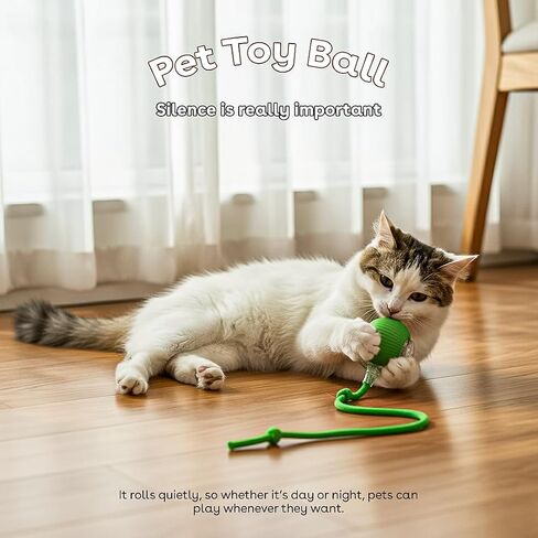 NatureTails Interactive Cat Toys for Indoor Cats,The 3rd Generation Agile Moving Cat Ball with Elastic Mesh Tail,Automatic Kitten Toys for Bored Indoor Adult Cats,Motion Activated (Blue) in Saudi Arabia