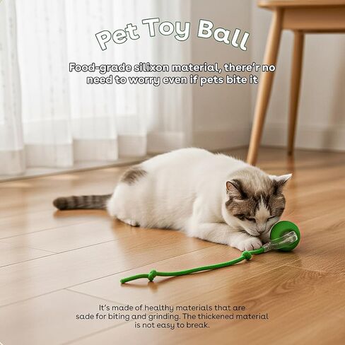 NatureTails Interactive Cat Toys for Indoor Cats,The 3rd Generation Agile Moving Cat Ball with Elastic Mesh Tail,Automatic Kitten Toys for Bored Indoor Adult Cats,Motion Activated (Blue) in Saudi Arabia