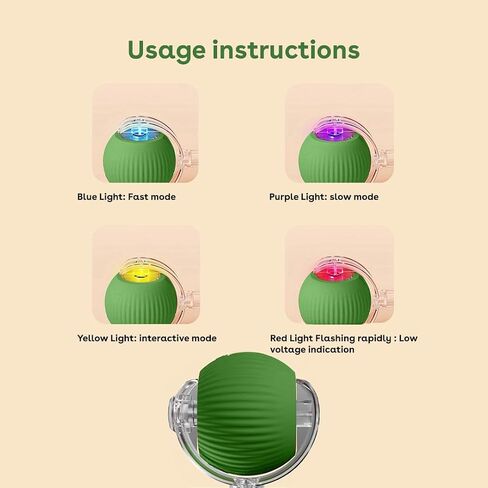 NatureTails Interactive Cat Toys for Indoor Cats,The 3rd Generation Agile Moving Cat Ball with Elastic Mesh Tail,Automatic Kitten Toys for Bored Indoor Adult Cats,Motion Activated (Blue) in Saudi Arabia