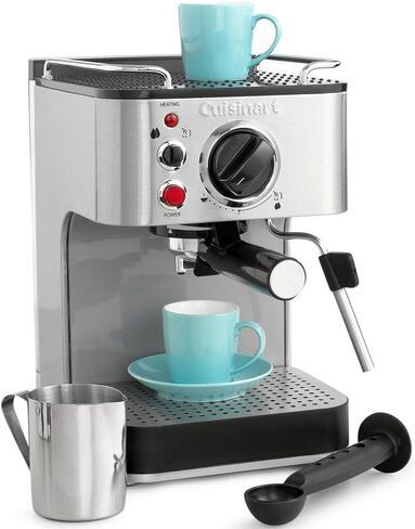 ماكينة صنع الإسبريسو من الفولاذ المقاوم للصدأ سعة 15 بار من Cuisinart EM-100fr (متجددة) مع حزمة حماية محسنة CPS لمدة عامين in Saudi Arabia