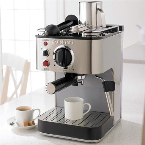 ماكينة صنع الإسبريسو من الفولاذ المقاوم للصدأ سعة 15 بار من Cuisinart EM-100fr (متجددة) مع حزمة حماية محسنة CPS لمدة عامين in Saudi Arabia
