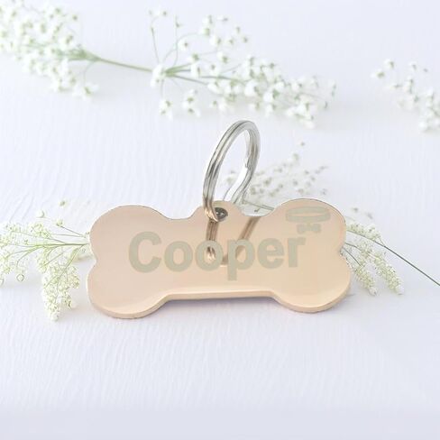 Stainless Steel Personalized Pet ID Tags, Art Design for Dog Tags, Cat Tags, Customized and Engraved on Both Sides of ID Tag, Bat in Black, Silver, Blue, Gold, Rose Gold Color in Saudi Arabia