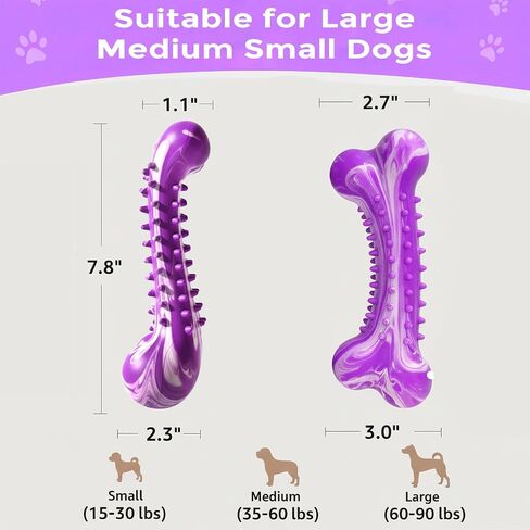 Dog Toys for Aggressive Chewers, Long Lasting Dog Chew Toys - Interactive Rubber Bone Toy for Large, Medium Breed - Large Dogs Toy Keep Them Busy in Saudi Arabia