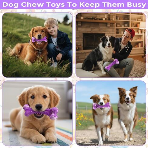 Dog Toys for Aggressive Chewers, Long Lasting Dog Chew Toys - Interactive Rubber Bone Toy for Large, Medium Breed - Large Dogs Toy Keep Them Busy in Saudi Arabia