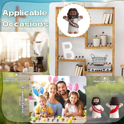 25 PCs شخصيات يسوع الصغيرة ، تماثيل يسوع Mini Mini Mini بالجملة ، الأطفال الصغير الصغير يسوع ، ألعاب مطاطية للاختباء والسعي للحصول على هدايا عيد الميلاد ، صيد بيض عيد الفصح ، اللوازم المدرسية الأحد ، الأطفال والبالغين in Kuwait