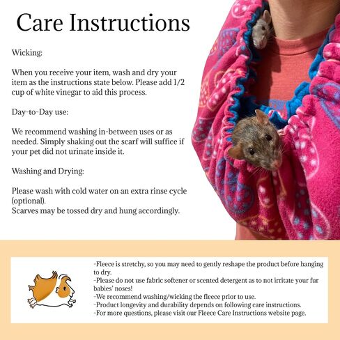 Bonding Scarf for Small Pets | Perfect for Guinea Pigs, Rats, Chinchillas, Hedgehogs, Ferrets, Puppies, Kittens, & More! (Surprise Me (Girl)) in Kuwait