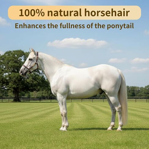 Natural White Real Horse Tail Extensions - 28-30" Length, 4/8 lb Weight with Braided Horsehair Loop in Saudi Arabia