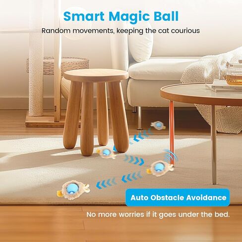 ألعاب تفاعلية للقطط، لعبة سجادة صيد أوتوماتيكية للقطط، كرة تختبئ وتتحرك بسرعة تعمل بالحركة، لتمرين الإثراء الداخلي، تصدر أصوات الحيوانات، سجادة 28 بوصة، 3 ذيول in Kuwait