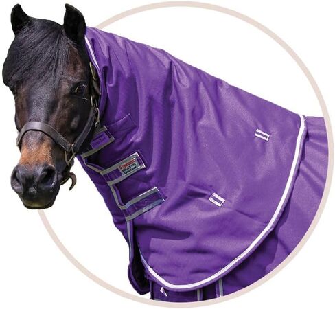 Dura-Tech Viking Classic Euro 220g Medium Weight Pony Turnout Blanket Neck Cover | Optimum Horse Comfort | 600D Ripstop | Midweight Insulation | Easy Attachment in Kuwait