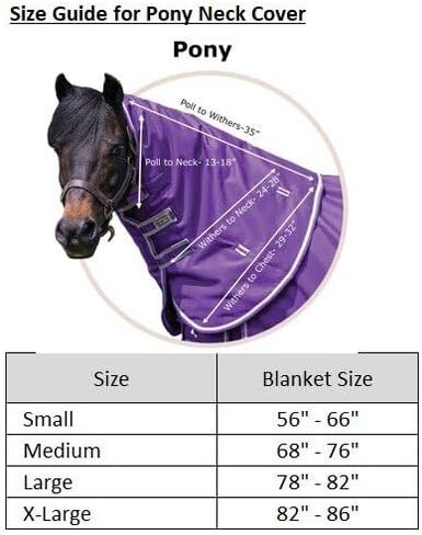 Dura-Tech Viking Classic Euro 220g Medium Weight Pony Turnout Blanket Neck Cover | Optimum Horse Comfort | 600D Ripstop | Midweight Insulation | Easy Attachment in Kuwait
