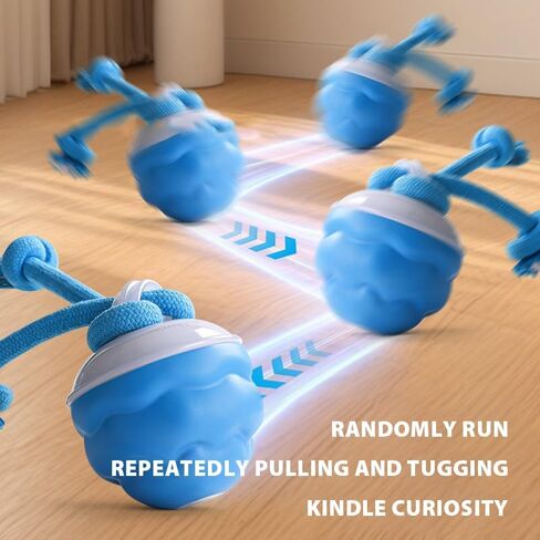 حزمة لعبة الكلب، 3 عبوات من الكرات التفاعلية، كرة كلب متحركة ودوارة أوتوماتيكية مع RC + لعبة مضغ الذرة + لعبة حبل مضغ، كرة متحركة مع USB قابلة لإعادة الشحن in Kuwait