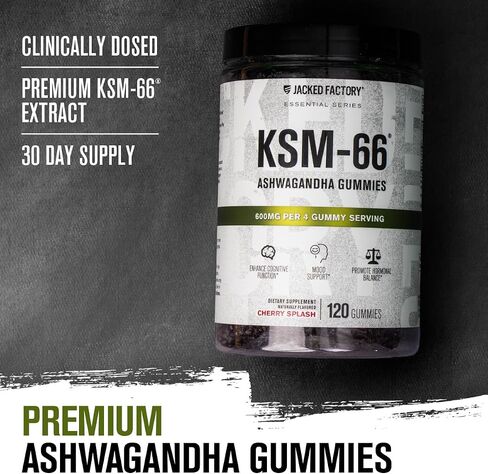 مستخلص جذور أشواغاندا (KSM-66 أشواغاندا) مع 5% ويثانوليدات - مكمل لتخفيف التوتر الطبيعي، والوظيفة الإدراكية، والحيوية، ودعم المزاج - 60 كبسولة نباتية in Kuwait