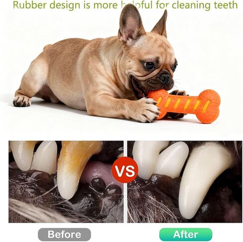 Dog Squeaky Toys for Aggressive Chewers,Dog Toys，Tough Durable Dogs Toys with Natural Rubber，Chewers for Small, Medium and Large Breeds Bone Toy in Saudi Arabia
