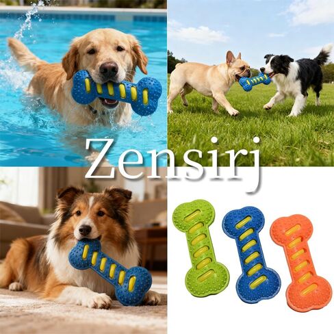 Dog Squeaky Toys for Aggressive Chewers,Dog Toys，Tough Durable Dogs Toys with Natural Rubber，Chewers for Small, Medium and Large Breeds Bone Toy in Saudi Arabia