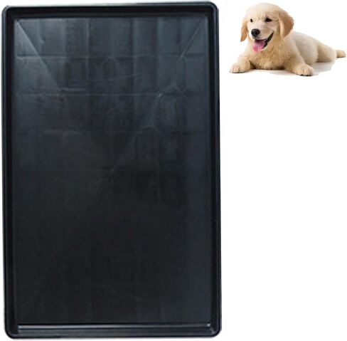 Dog Crate Pan Replacement Bottom Tray for Pet Cages Crates Avoid Water or Food Spilling Out Dishwasher Safe Black 22.8" LX19.3 WX1.0 H in Saudi Arabia