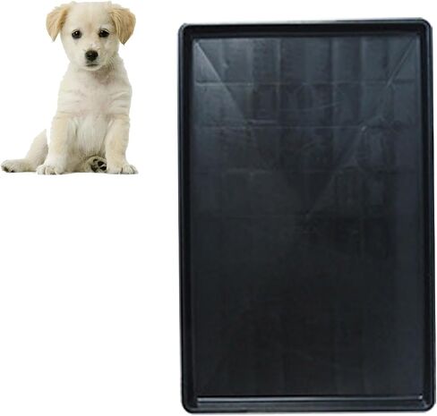 Dog Crate Pan Replacement Bottom Tray for Pet Cages Crates Avoid Water or Food Spilling Out Dishwasher Safe Black 26.4" LX19.3 WX1.2 H in Saudi Arabia