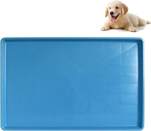 Dog Crate Pan Replacement Bottom Tray for Pet Cages Crates Avoid Water or Food Spilling Out Dishwasher Safe Blue 22.8" LX19.3 WX1.0 H in Saudi Arabia