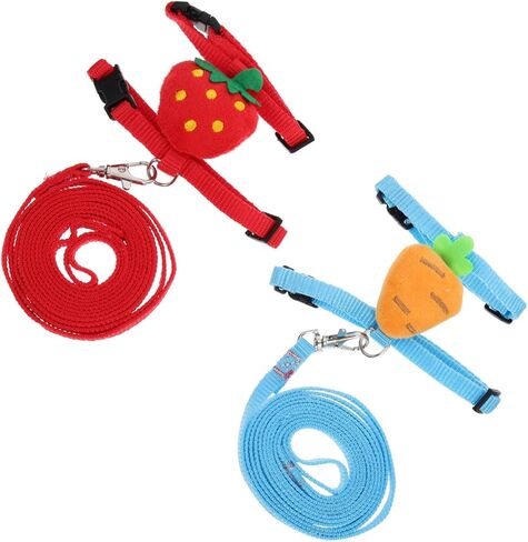 Milisten 2Sets Rabbit Leash and Harness Kit Stylish Bunny Traction Rope for Pets Durable Escape Design Easy One Hand Operation Random Style in Saudi Arabia