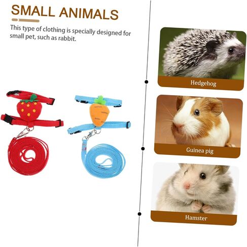 Milisten 2Sets Rabbit Leash and Harness Kit Stylish Bunny Traction Rope for Pets Durable Escape Design Easy One Hand Operation Random Style in Saudi Arabia