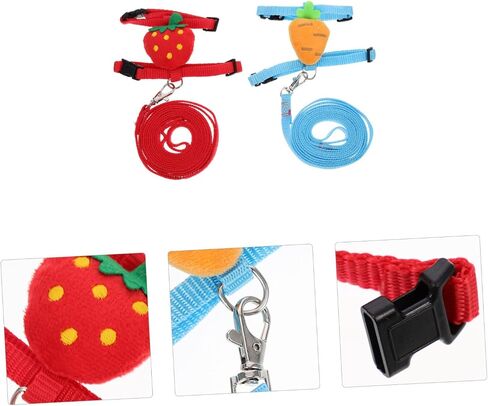 Milisten 2Sets Rabbit Leash and Harness Kit Stylish Bunny Traction Rope for Pets Durable Escape Design Easy One Hand Operation Random Style in Saudi Arabia