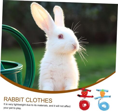 Milisten 2Sets Rabbit Leash and Harness Kit Stylish Bunny Traction Rope for Pets Durable Escape Design Easy One Hand Operation Random Style in Saudi Arabia