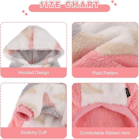 Dog Sweater for Small Dogs Hoodies， Winter Clothes Boy Girl Male Female，Fleece Hoodies Warm Pet Doggie Sweaters Coat Apparel in Kuwait