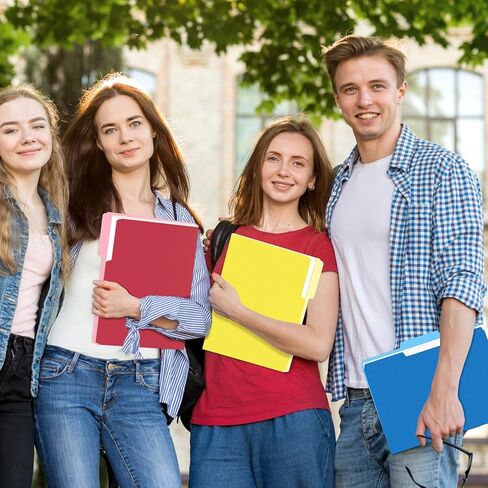 مجلدات ملفات Sunee ، 18 Pack Manilla Bolders 8.5 × 11 ، 1/3 CUT TAB لسهولة وضع العلامات والتنظيم ، ورقة قياسية دائمة للمنزل ، المكتب ، الملفات المدرسية in Kuwait