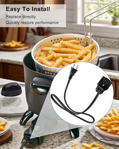 09982 Deep Fryer Magnetic Power Cord Fit for Presto 0541106 0541107 0542008 0542221, Oil Fryer Power Cord in Saudi Arabia