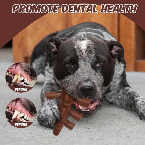 KOOLTAIL Christmas Dog Toys for Aggressive Chewers, 3 Pack Indestructible Dog Bone Toys for Medium Large Breed, Tough Pet Chew Toy to Keep Them Busy, Best Gift for Doggy to Clean Teething and Training in Kuwait