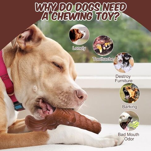 KOOLTAIL Christmas Dog Toys for Aggressive Chewers, 3 Pack Indestructible Dog Bone Toys for Medium Large Breed, Tough Pet Chew Toy to Keep Them Busy, Best Gift for Doggy to Clean Teething and Training in Kuwait