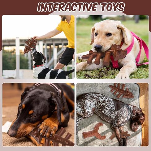 KOOLTAIL Christmas Dog Toys for Aggressive Chewers, 3 Pack Indestructible Dog Bone Toys for Medium Large Breed, Tough Pet Chew Toy to Keep Them Busy, Best Gift for Doggy to Clean Teething and Training in Kuwait