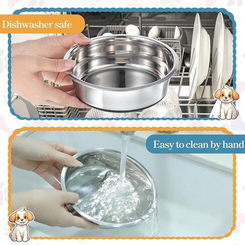 3 Pack Stainless Steel Dog Bowls, 64oz/3 Cups Silicone Base Anti-Slip Dog Metal Bowls, Food and Water Pet Bowls for Small, Medium Dogs and Cats, Dishwasher Safe in Saudi Arabia