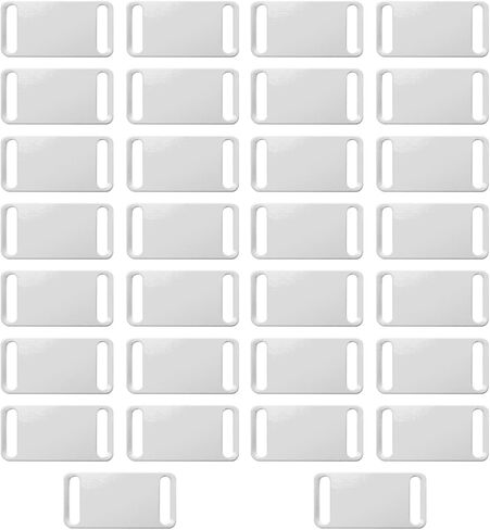 30 قطعة من علامات الكلاب الفارغة للنقش بالليزر من Diakey، تنزلق على طوق معدني من الألومنيوم للكلاب والقطط، علامات تعريف اسم الحيوانات الأليفة، علامات فارغة لنقش الختم الشخصي، أسود in Kuwait