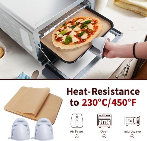 Air Fry Basket Kit Compatible with Ninja sp151 Flip Toaster Oven and Air Fryer,Replacement Air Fryer Basket Accessories and 100pcs Parchment Pape with 1 Pairs Mini Oven Gloves Silicone in Saudi Arabia