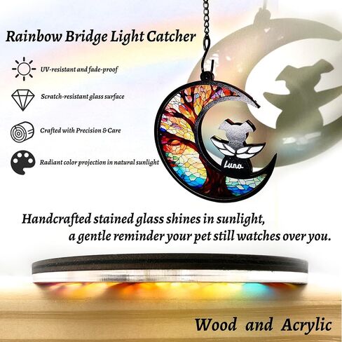 Dog Memorial Gift for Loss of Dog – DIY Angel Memorial Suncatcher & Paw Print Kit for Dogs with Sympathy Card | Pet Memorial Keepsake(Tree of Life) in Saudi Arabia