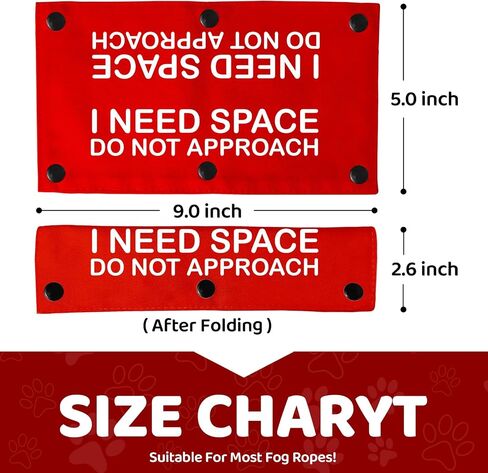 I Need Space Do Not Approach Pet Leash for Dogs, Funny Dog Leash Wrap for Pet Dog Lovers Owners Gift (Red) in Saudi Arabia