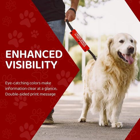 I Need Space Do Not Approach Pet Leash for Dogs, Funny Dog Leash Wrap for Pet Dog Lovers Owners Gift (Red) in Saudi Arabia