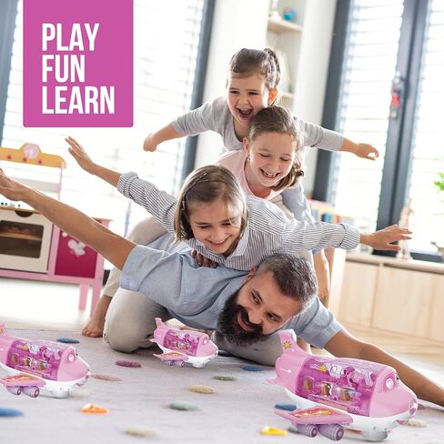 Toysery Push and Go Toddler Airplane Toy for Boys & Girls. Set of Four Friction Toy Airplanes with Flashing Lights & Airplane Sound, Plane Gift Toys for Kids Ages 18 Months Old and Above in Kuwait