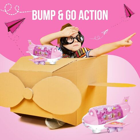 Toysery Push and Go Toddler Airplane Toy for Boys & Girls. Set of Four Friction Toy Airplanes with Flashing Lights & Airplane Sound, Plane Gift Toys for Kids Ages 18 Months Old and Above in Kuwait