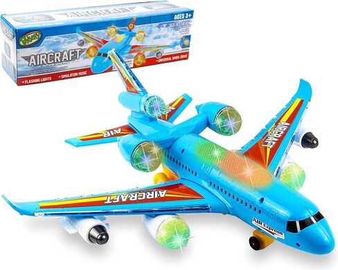 Toysery Push and Go Toddler Airplane Toy for Boys & Girls. Set of Four Friction Toy Airplanes with Flashing Lights & Airplane Sound, Plane Gift Toys for Kids Ages 18 Months Old and Above in Saudi Arabia