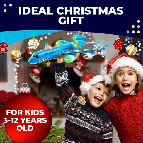 Toysery Push and Go Toddler Airplane Toy for Boys & Girls. Set of Four Friction Toy Airplanes with Flashing Lights & Airplane Sound, Plane Gift Toys for Kids Ages 18 Months Old and Above in Saudi Arabia