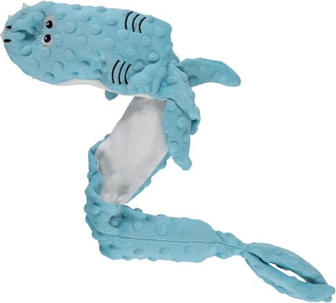 Cudlie Stuffless Plush Dog Toy with Multiple Large Squeakers – No-Stuffing Squeaky Dog Toy for Small & Medium Dogs – Alligator, Shark, Duck & Hippo Animal Designs in Saudi Arabia