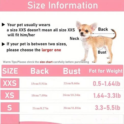 Dog Sweater for Small Dogs XXS Dog Clothes Chihuahua Dog Clothes Leopard Teacup Chihuahua Yorkie Puppy Clothes XXS Dog Sweater (Pink,Small) in Saudi Arabia
