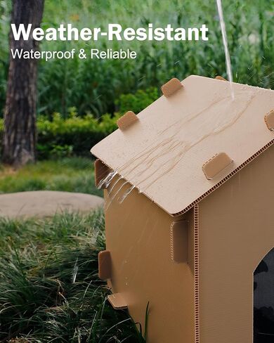 Outdoor Cat House Condos Weatherproof - Outside Cat Shelter Waterproof Cats Dining Room Outdoor Feeding Station Shelter for Feral Community Cats Pet in Saudi Arabia