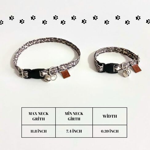 Cat Collar, 3-in-1 Cat Collar, Adjustable, Handmade Cotton, Bowtie & Ribbon Design (Leopard, Multicolor) in Saudi Arabia
