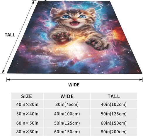 Cat Throw Blanket Soft Warm Cozy Funny Cats Blankets Fuzzy Plush Fleece Cat Blanket Gifts for Couch Bed Sofa Home Decor 40''X50'' in Saudi Arabia