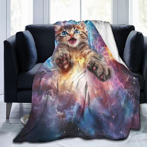 Cat Throw Blanket Soft Warm Cozy Funny Cats Blankets Fuzzy Plush Fleece Cat Blanket Gifts for Couch Bed Sofa Home Decor 40''X50'' in Saudi Arabia