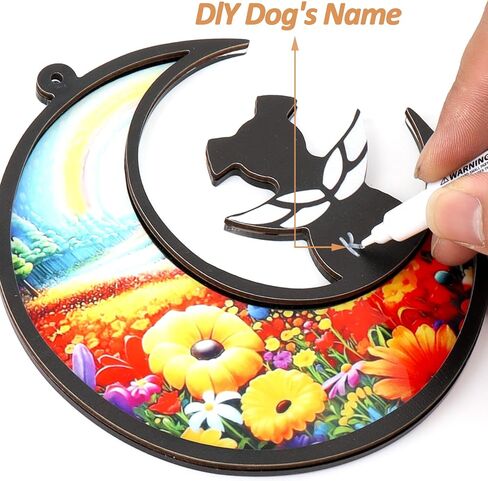 هدايا تذكارية للكلاب لفقدان الكلب، اسم DIY Dog Angel Memorial Suncatcher، هدايا تذكارية للحيوانات الأليفة للكلاب مع بطاقة التعاطف، سوار هدايا تذكارية للكلاب على شكل جسر قوس قزح، هدية تعاطف للكلاب in Saudi Arabia